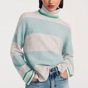 NWT j crew striped turtleneck sweater size small